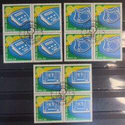 C 2581 Selo Invencoes Brasileiras Cartao Telefonico Comunicacao 2004 Quadra CBC DF Serie Completa