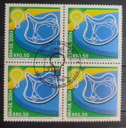 C 2581 Selo Invencoes Brasileiras Valvula Cardiaca Coracao 2004 CBC DF
