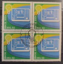 C 2582 Selo Invencoes Brasileiras Cartao Telefonico Comunicacao Telefone 2004 Quadra CBC DF