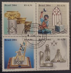 C 2586 Selo Maconaria Ancora Escada Livro 2004 Serie Completa CPD SP