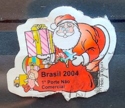 C 2599 Selo de Natal Religiao Papai Noel 2004 Circulado 1
