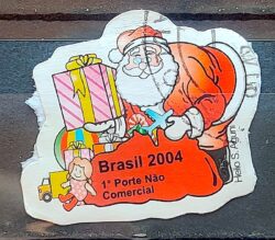 C 2599 Selo de Natal Religiao Papai Noel 2004 Circulado 2