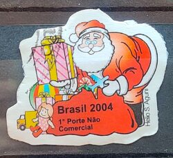 C 2599 Selo de Natal Religiao Papai Noel 2004 Circulado 3