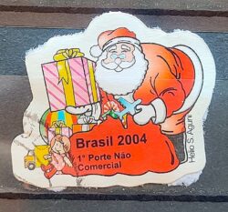 C 2599 Selo de Natal Religiao Papai Noel 2004 Circulado 4