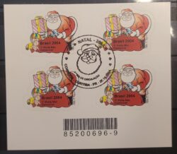 C 2599 Selo de Natal Religiao Papai Noel 2004 Quadra