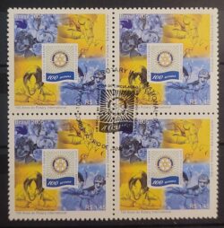 C 2604 Selo 100 Anos do Rotary Internacional 2005 Quadra CBC RJ