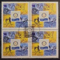 C 2604 Selo 100 Anos do Rotary Internacional 2005 Quadra CBC SP