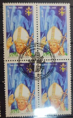 C 2609 Selo Papa Joao Paulo II Religiao 2005 Quadra CBC GO