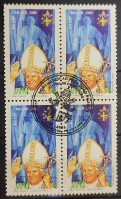 C 2609 Selo Papa Joao Paulo II Religiao 2005 Quadra CBC PB