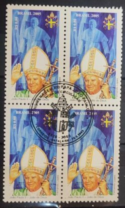 C 2609 Selo Papa Joao Paulo II Religiao 2005 Quadra CBC RN