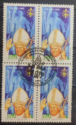 C 2609 Selo Papa Joao Paulo II Religiao 2005 Quadra CBC RO Porto Velho