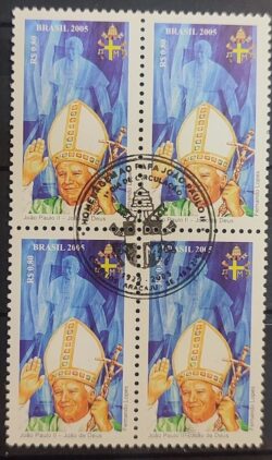 C 2609 Selo Papa Joao Paulo II Religiao 2005 Quadra CBC SE Aracaju