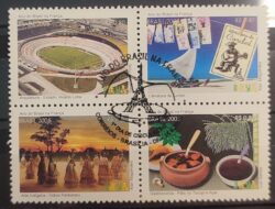 C 2616 Selo Ano do Brasil na Franca Arquitetura Musica Cordel Indio Gastronomia 2005 Quadra CBC DF