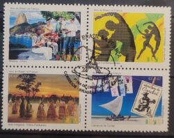 C 2617 Selo Ano do Brasil na Franca Musica Cordel Indio 2005 Quadra CBC DF