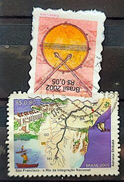 C 2629 Selo Rio São Francisco Mapa Canoa 2005 Circulado 1