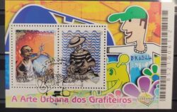 B 142 Bloco Arte Urbana dos Grafiteiros Pipa Samba Chapeu Lubrapex 2006 CBC RJ