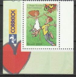 C 2558 Selo Despersonalizado Romance Abraco 2004 Vinheta Correios
