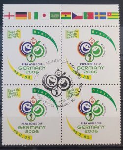 C 2647 Selo Copa do Mundo Futebol Alemanha Bandeira Irlanda Portugal Suecia 2006 Quadra CBC RJ