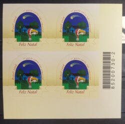 C 2662 Selo Caixa de Correspondencia Natal 2006 Quadra Codigo de Barras