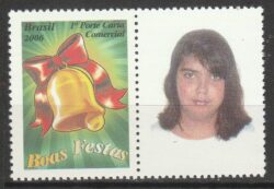 C 2663 Selo Personalizado Boas Festas Natal Sino 2006