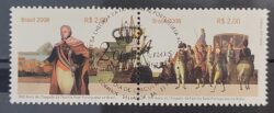 C 2721 Selo Chegada da Familia Real Portugal Navio Dom Joao VI Carruagem Cavalo 2008 CBC BA