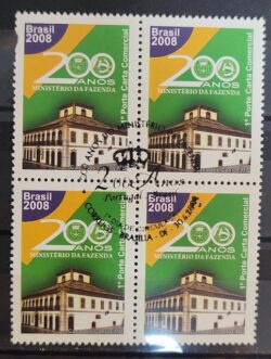 C 2757 200 Anos Ministerio da Fazenda Economia 2008 Quadra CBC DF
