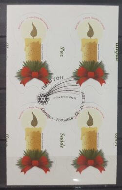 C 3138 Selo Velas de Natal Religiao 2011 Quadra CBC CE