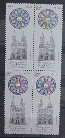 C 3167 Selo Igreja Presbiterana do Rio de Janeiro Religiao 2012 Quadra