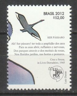 C 3230 Selo LUBRAPEX Língua Portuguesa Cruz e Souza Literatura 2012