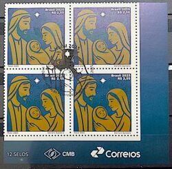 C 4188 Selo Natal 2025 Quadra CBC DF Vinheta Correios