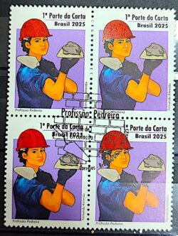 C 4189 Selo Profissao Pedreira Mulher Economia 2025 Quadra CBC BSB