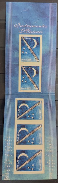 CD 27 Caderneta Selo Regular RHM 813 Instrumento Musical Flauta Transversal 2001