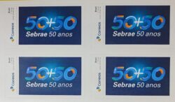 Selo Personalizado Sebrae 50 Anos Economia Trabalho 2022 Quadra