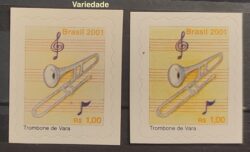 Selo Regular RHM 812 Instrumento Musical Trombone de Vara 2001 Variedade de Cor
