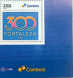 SI 127 Selo Institucional 300 Anos de Fortaleza 2026 Vinheta Correios