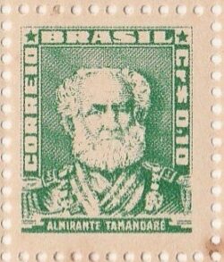 Selo Regular RHM 491 Bisneta Almirante Tamandare Filigrana Q 1954
