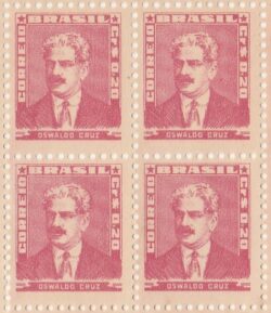 Selo Regular RHM 492 Bisneta Oswaldo Cruz Saude 1958 Quadra