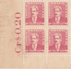 Selo Regular RHM 492 Bisneta Oswaldo Cruz Saude 1958 Quadra Vinheta Preco