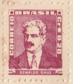 Selo Regular RHM 492 Bisneta Oswaldo Cruz Saude Sem Goma 1958
