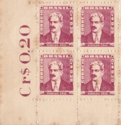 Selo Regular RHM 492 Bisneta Oswaldo Cruz Saude Sem Goma 1958 Quadra Vinheta Preco