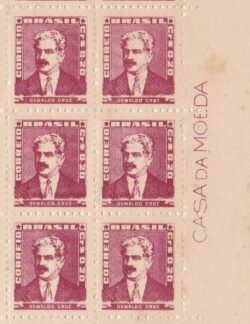Selo Regular RHM 492 Bisneta Oswaldo Cruz Saude Sem Goma 1958 Sextilha Vinheta CMB
