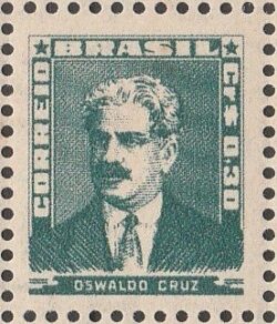 Selo Regular RHM 493 Bisneta Oswaldo Cruz Saude 1954
