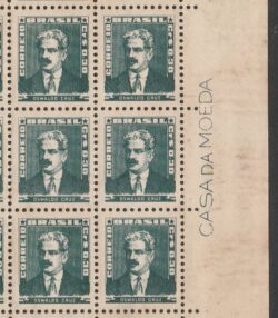Selo Regular RHM 493 Bisneta Oswaldo Cruz Saude Sem Goma 1954 Sextilha Vinheta CMB