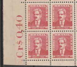 Selo Regular RHM 494 Bisneta Oswaldo Cruz Saude 1954 Quadra Vinheta Preco
