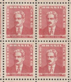 Selo Regular RHM 494 Bisneta Oswaldo Cruz Saude Sem Goma 1954 Quadra