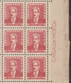 Selo Regular RHM 494 Bisneta Oswaldo Cruz Saude Sem Goma 1954 Sextilha Vinheta CMB
