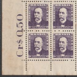 Selo Regular RHM 495c Bisneta Joaquim Murtinho Saude Sem Goma 1956 Quadra Vinheta Preco