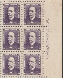 Selo Regular RHM 495c Bisneta Joaquim Murtinho Saude Sem Goma 1956 Sextilha Vinheta CMB
