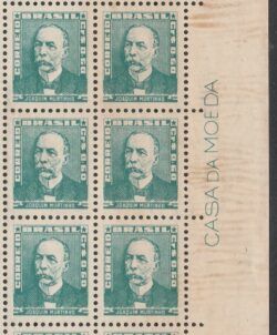 Selo Regular RHM 496 Bisneta Joaquim Murtinho Saude Sem Goma 1954 Sextilha Vinheta CMB