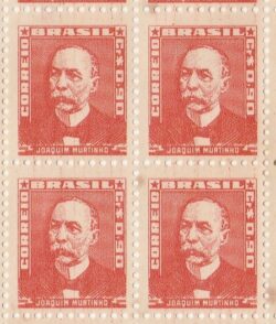 Selo Regular RHM 497 Bisneta Joaquim Murtinho Saude Sem Goma 1955 Quadra
